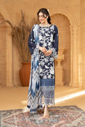 Hemstitch | Summer Luxury Lawn 24 | Ice Blue - House Of Hania