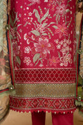 Hemstitch | Summer Luxury Lawn 24 | Scarlet Red - House Of Hania
