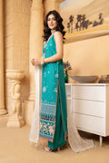 Hemstitch | Summer Luxury Lawn 24 | Turquoise - House Of Hania