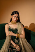 Hemstitch Wedding Formal Chiffon 3Pc Suit WDU-03 Dhani - House Of Hania