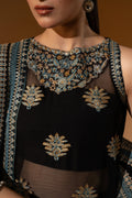 Hemstitch Wedding Formal Chiffon 3Pc Suit WDU-07 Noori - House Of Hania