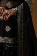 Hemstitch Wedding Formal Chiffon 3Pc Suit WDU-07 Noori - House Of Hania