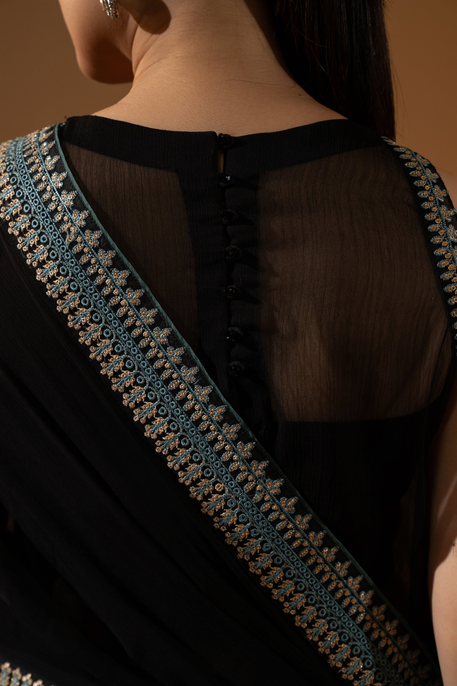 Hemstitch Wedding Formal Chiffon 3Pc Suit WDU-07 Noori - House Of Hania