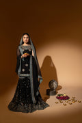 Hemstitch Wedding Formal Chiffon 3Pc Suit WDU-07 Noori - House Of Hania