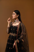 Hemstitch Wedding Formal Net 3Pc Suit WDU-02 Roshna - House Of Hania