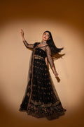 Hemstitch Wedding Formal Net 3Pc Suit WDU-02 Roshna - House Of Hania