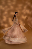 Hemstitch Wedding Formal Net 3Pc Suit WDU-04 Rose - House Of Hania