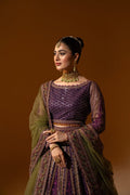 Hemstitch Wedding Formal Net 3Pc Suit WDU-05 Rani - House Of Hania