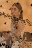 Hemstitch Wedding Formal Net 3Pc Suit WDU-06 Raina - House Of Hania