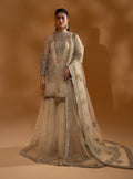 Hemstitch Wedding Formal Net 3Pc Suit WDU-08 Leila - House Of Hania