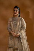 Hemstitch Wedding Formal Net 3Pc Suit WDU-08 Leila - House Of Hania