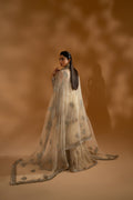 Hemstitch Wedding Formal Net 3Pc Suit WDU-08 Leila - House Of Hania