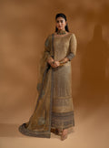Hemstitch Wedding Formal Zari Net 3Pc Suit WDU-09 Dream - House Of Hania