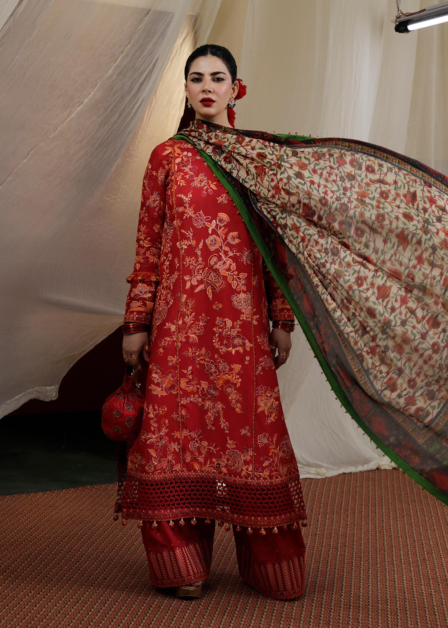 Hussain Rehar | Lawn SS 23 | Berry - House Of Hania