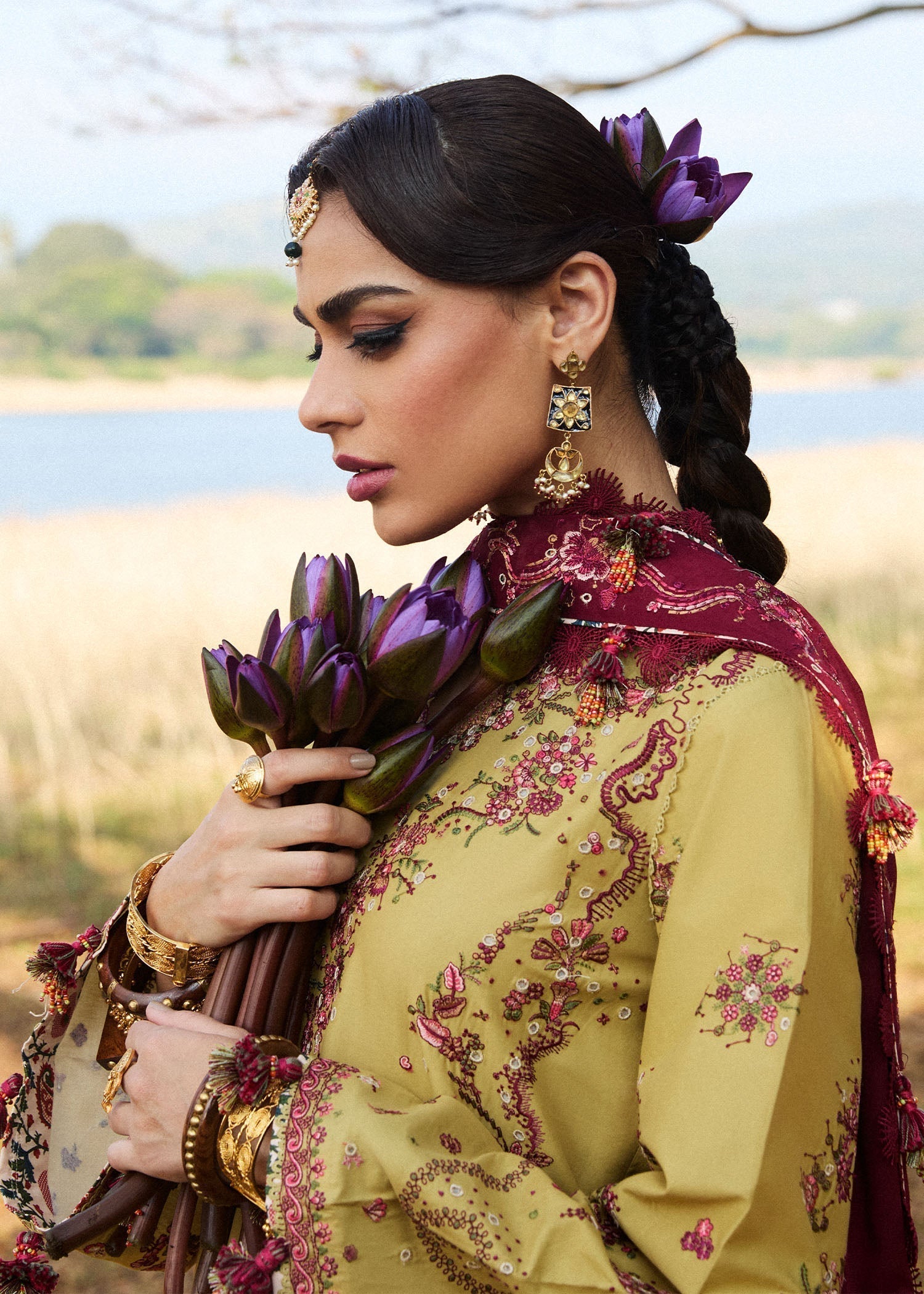 Hussain Rehar | Luxury Lawn 25 | Minted - House Of Hania