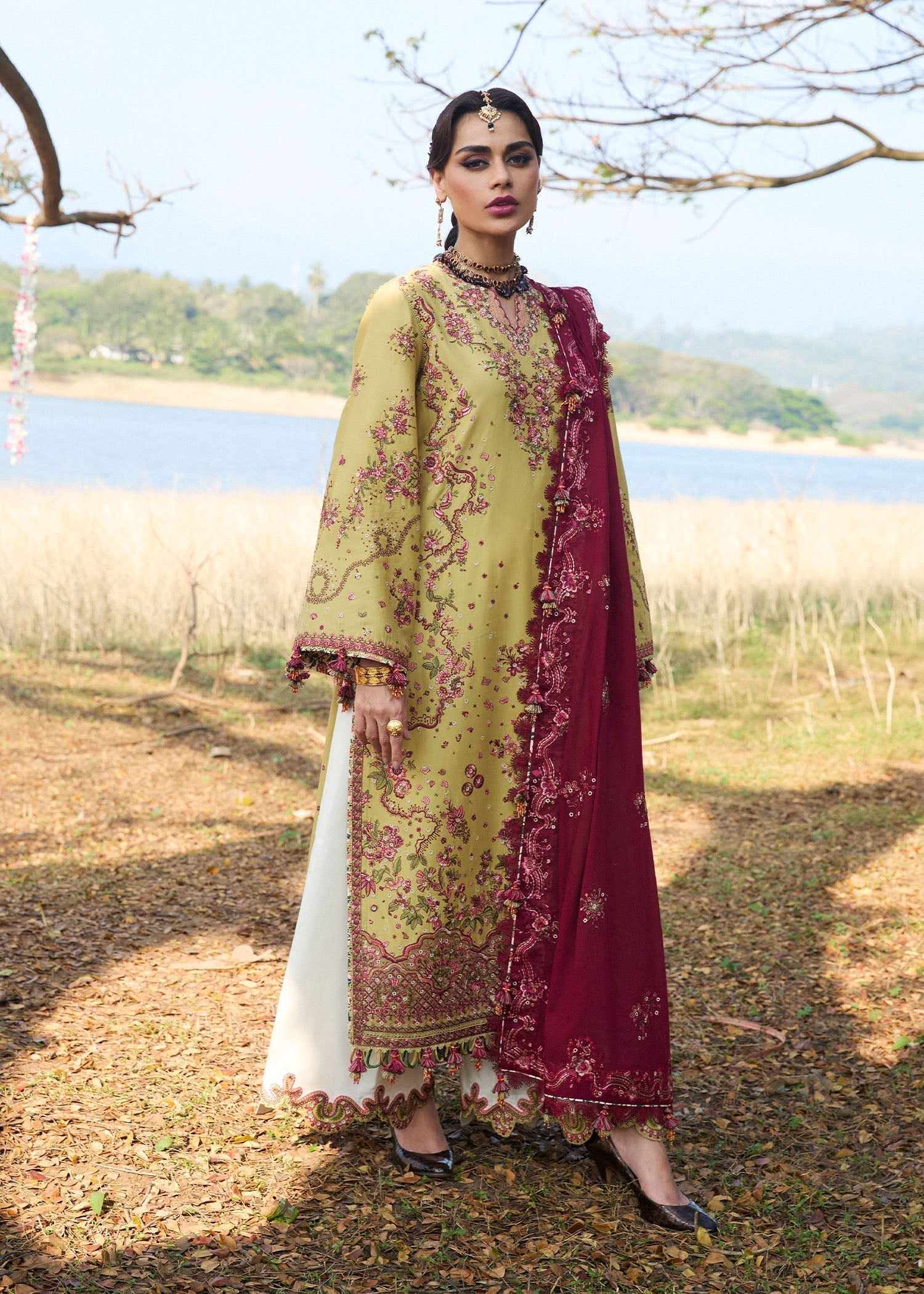 Hussain Rehar | Luxury Lawn 25 | Minted - House Of Hania
