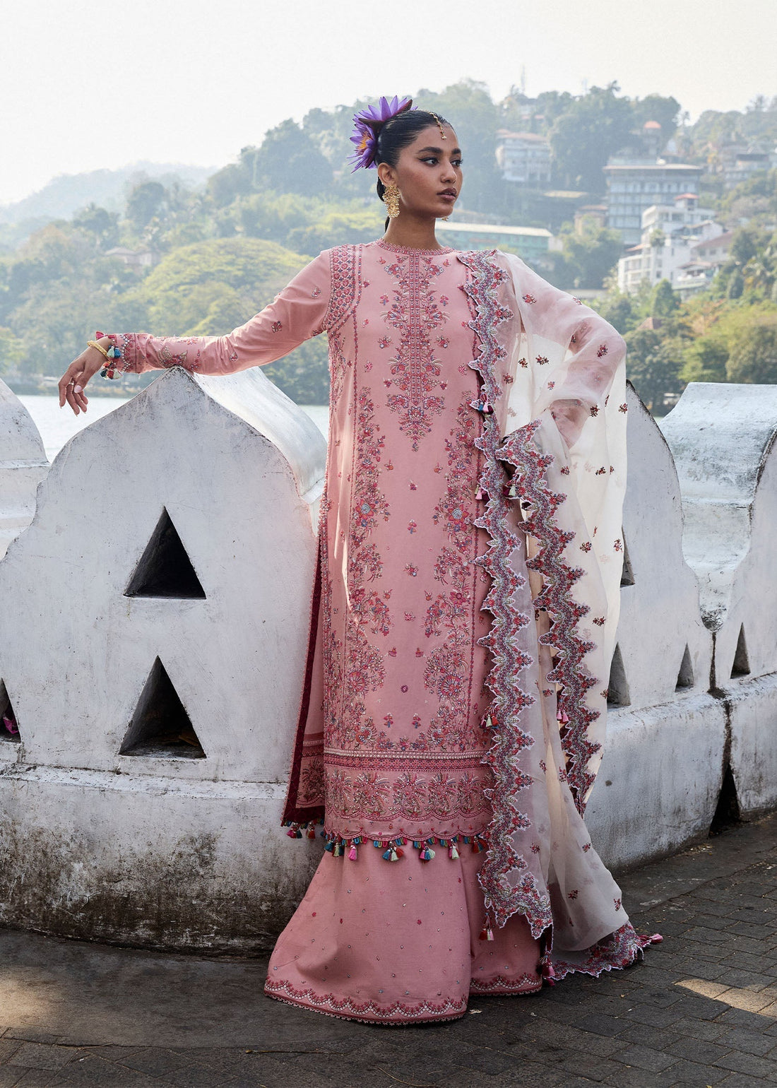 Hussain Rehar | Luxury Lawn 25 | Peaar - House Of Hania