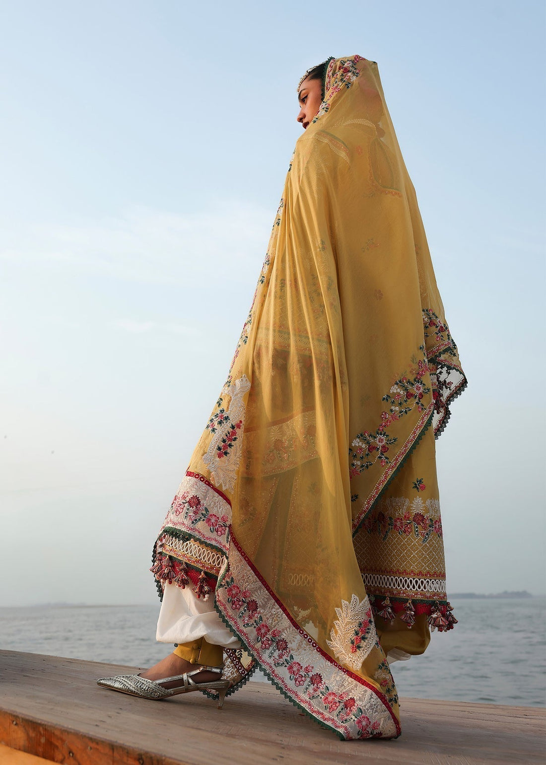 Hussain Rehar | Luxury Lawn 26 Eid Edit | Ochre - House Of Hania