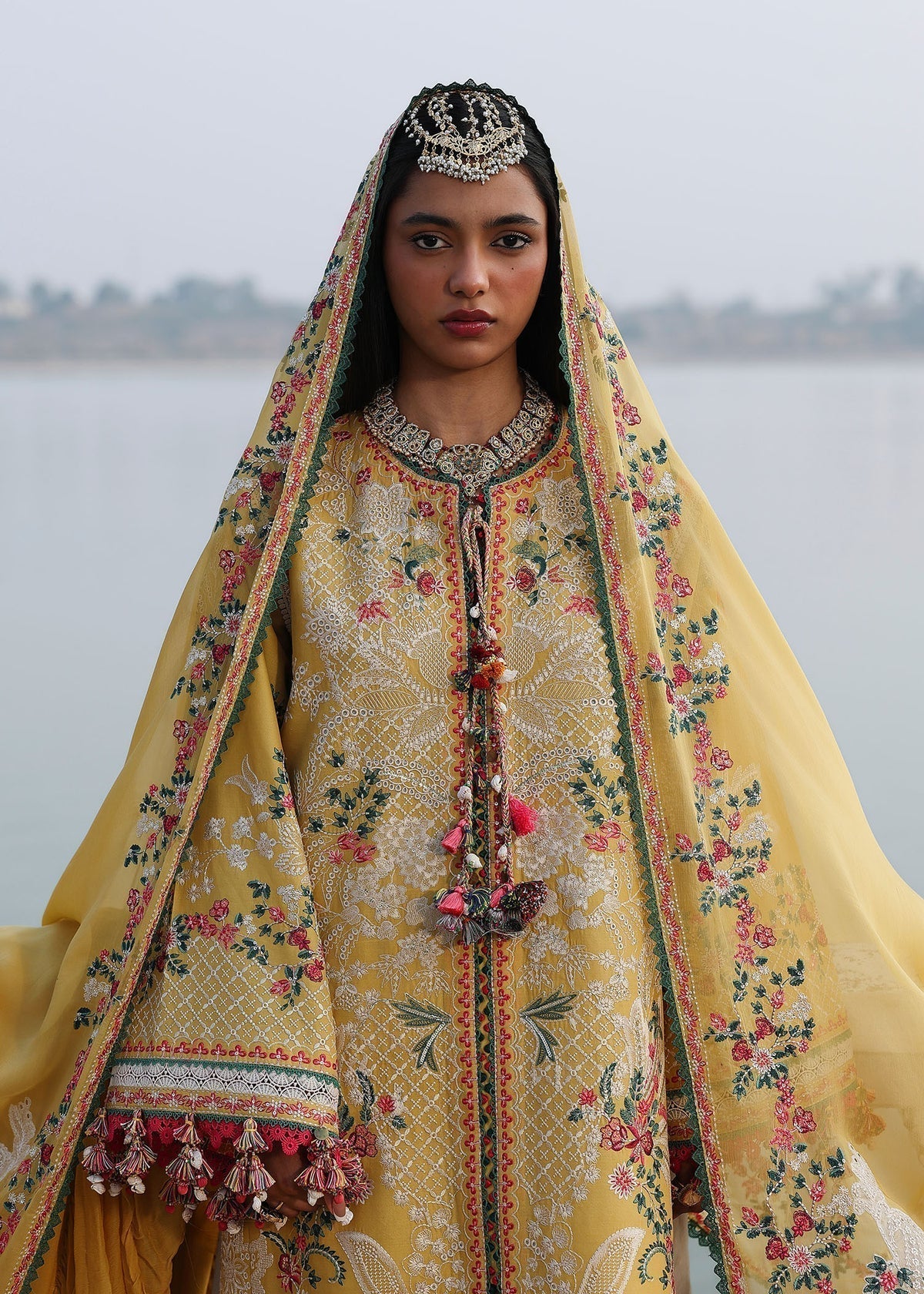 Hussain Rehar | Luxury Lawn 26 Eid Edit | Ochre - House Of Hania