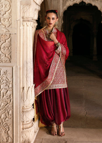 Hussain Rehar | Luxury Pret AW 25 | Crimselle - House Of Hania
