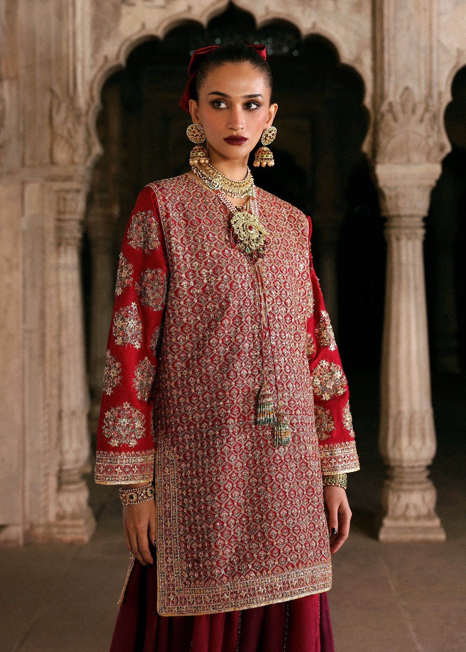 Hussain Rehar | Luxury Pret AW 25 | Crimselle - House Of Hania