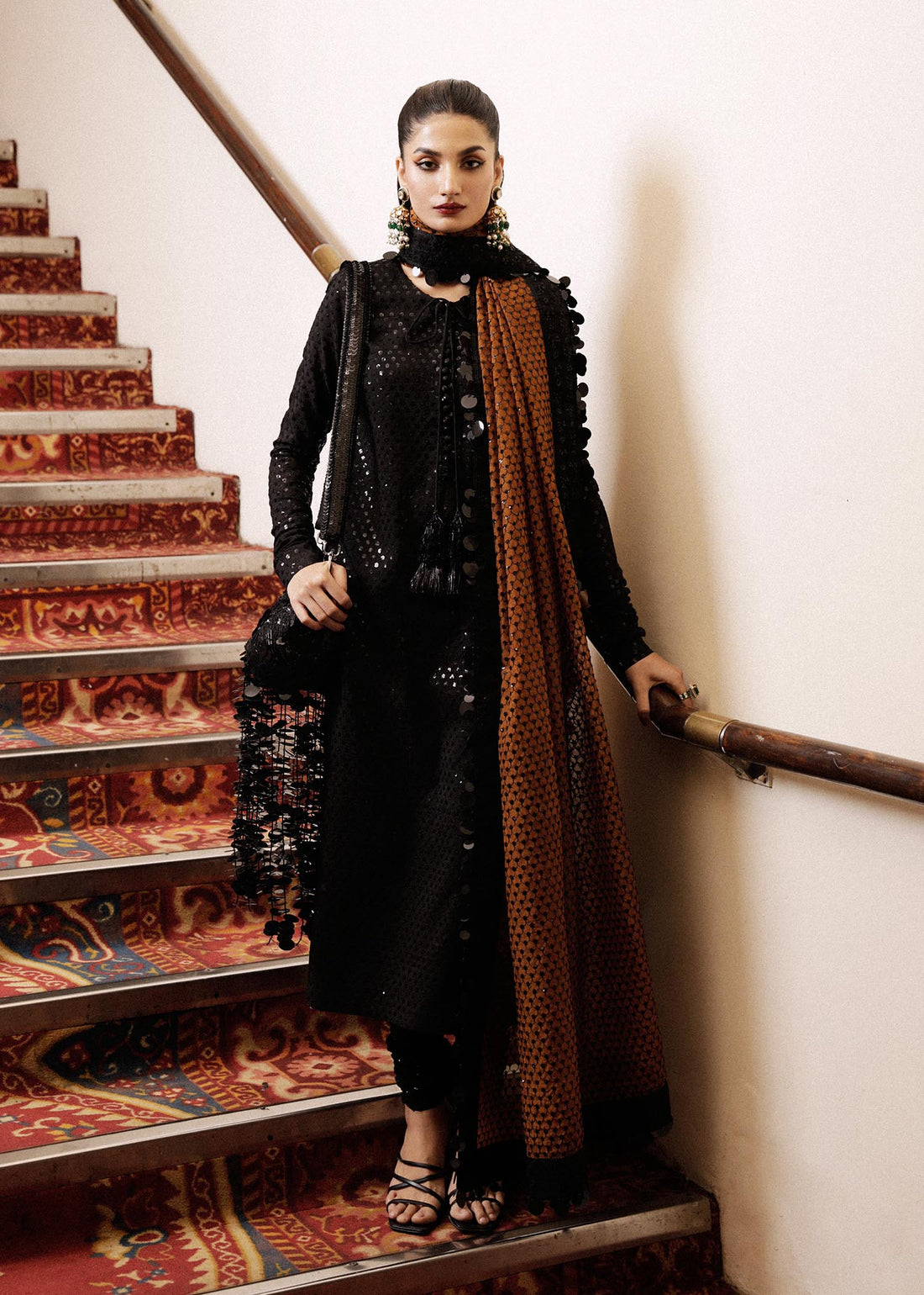 Hussain Rehar | Luxury Pret SS 24 | Khaki - House Of Hania