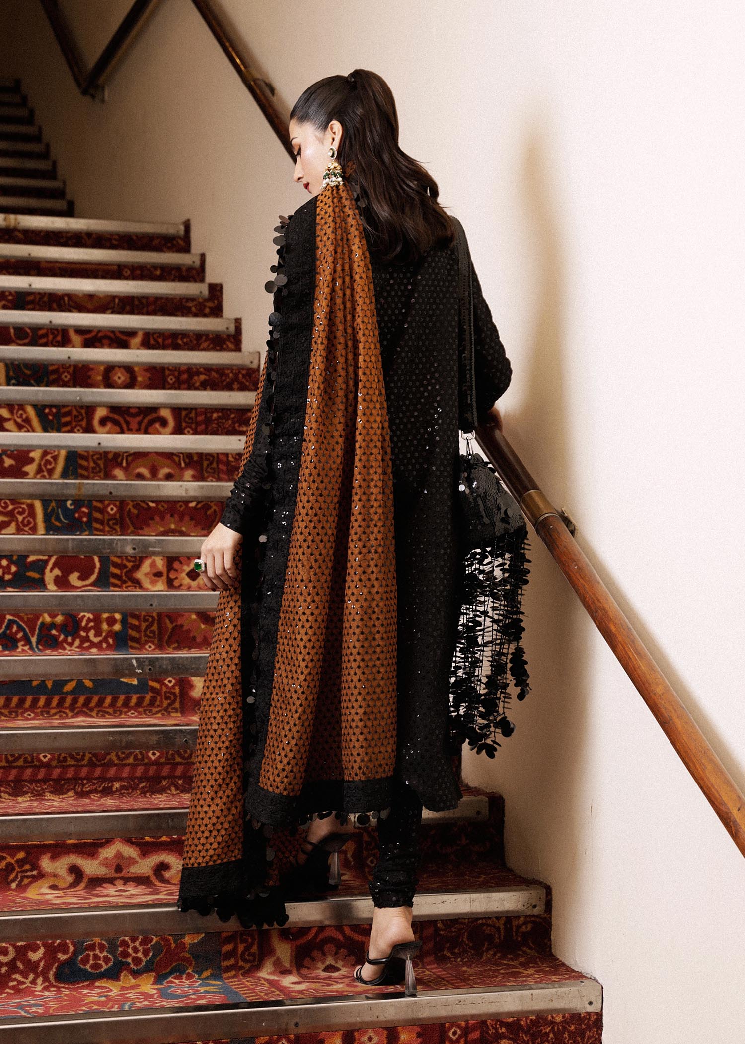 Hussain Rehar | Luxury Pret SS 24 | Khaki - House Of Hania