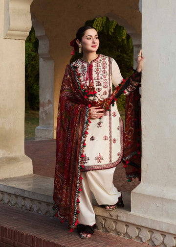 Hussain Rehar | SS Lawn 24 | Fawn - House Of Hania