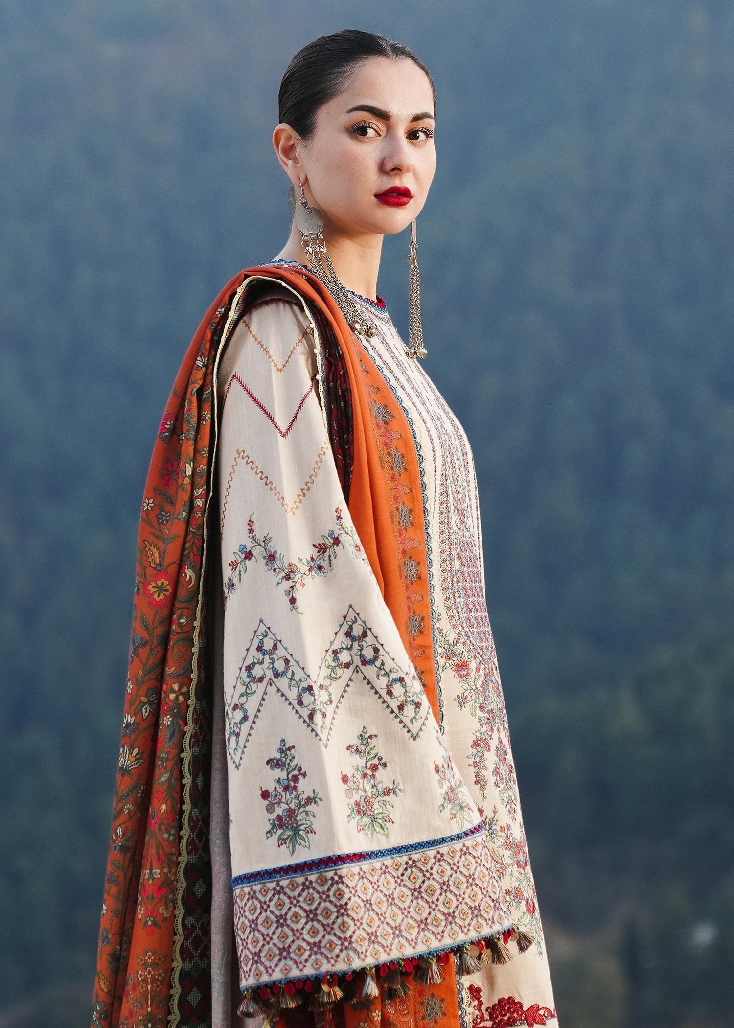Hussain Rehar | Winter Shawl 24 | Almas - House Of Hania