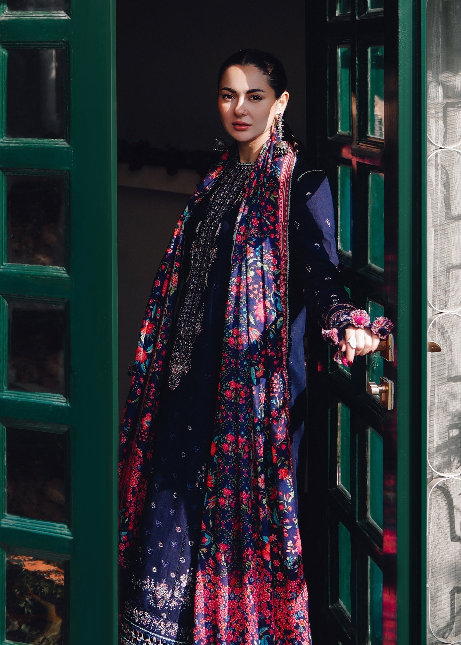 Hussain Rehar | Winter Shawl 24 | Barq - House Of Hania