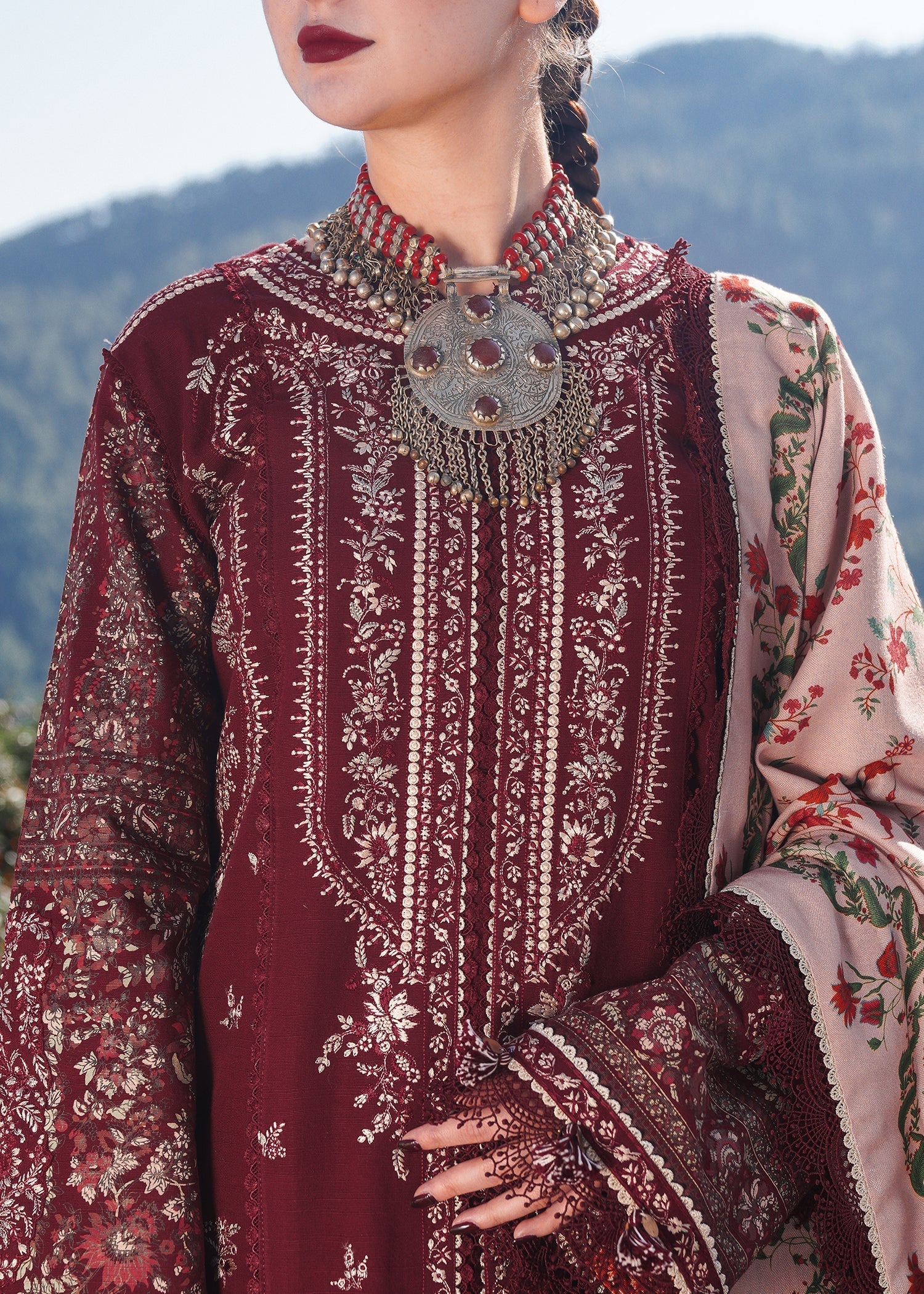 Hussain Rehar | Winter Shawl 24 | Zaran - House Of Hania