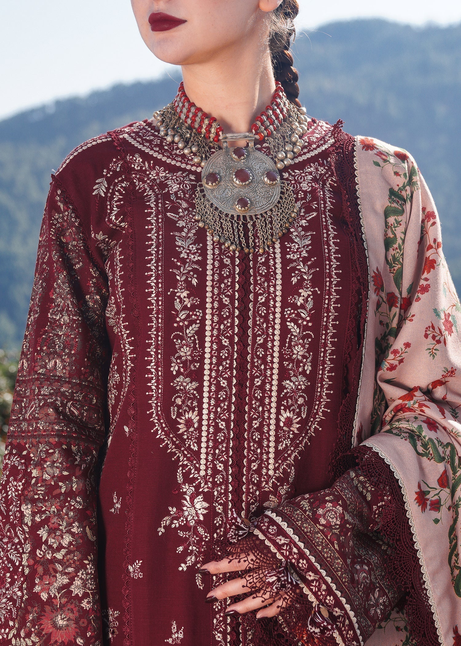 Hussain Rehar | Winter Shawl 24 | Zaran - House Of Hania