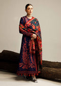 Hussain Rehar | Winter Shawl Khaddar 23 | Cerulean - House Of Hania