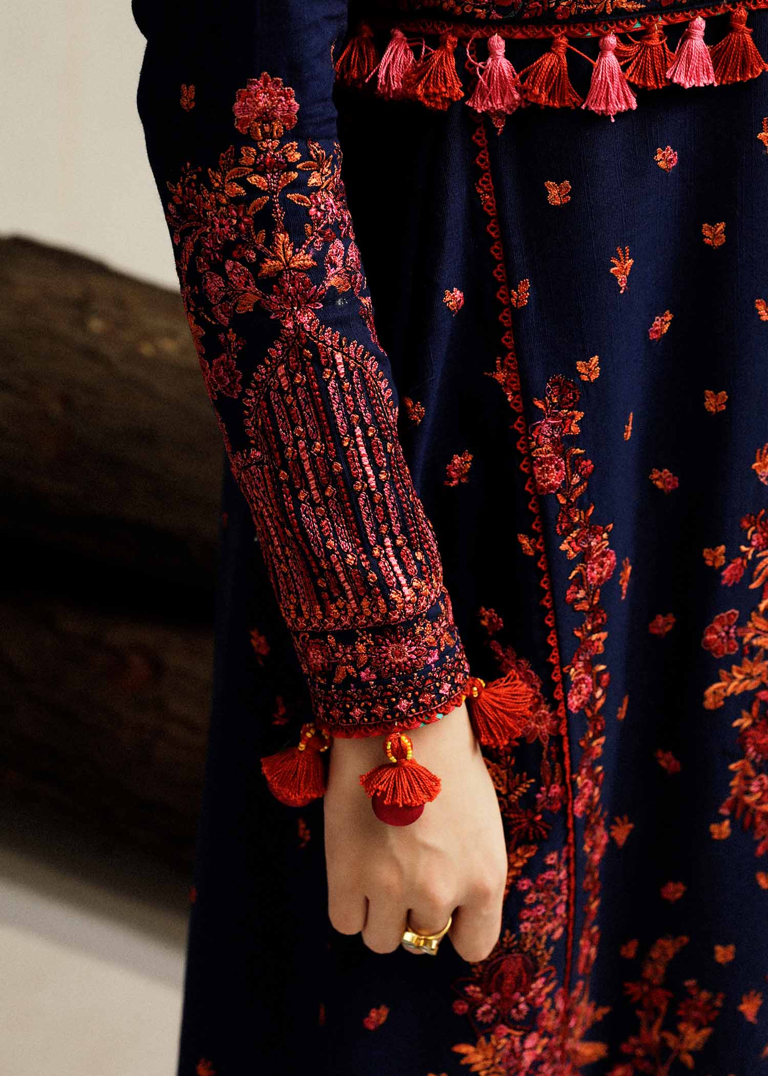 Hussain Rehar | Winter Shawl Khaddar 23 | Cerulean - House Of Hania