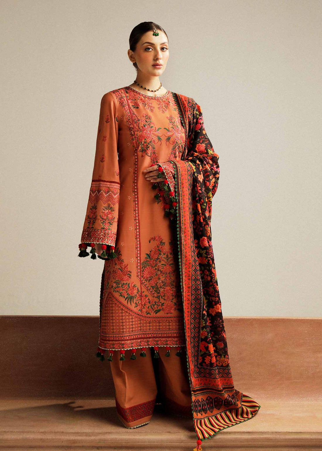 Hussain Rehar | Winter Shawl Khaddar 23 | Dusky - House Of Hania