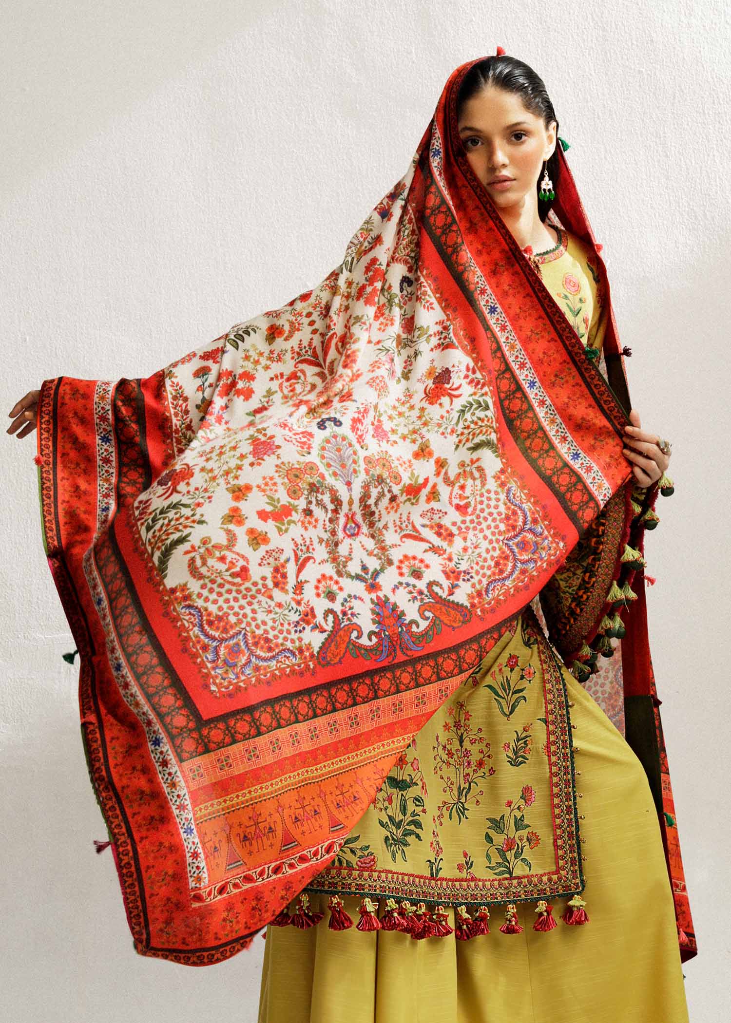 Hussain Rehar | Winter Shawl Khaddar 23 | Ember - House Of Hania
