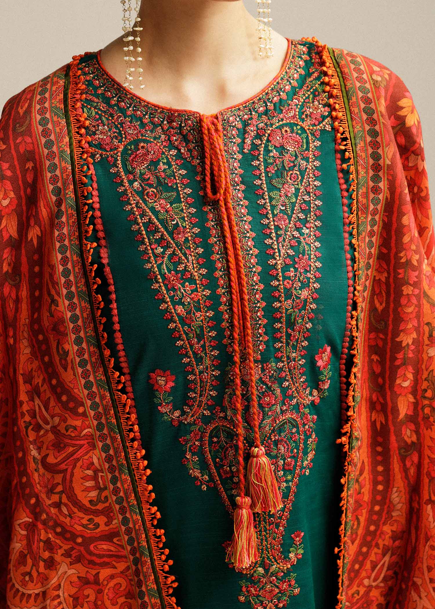 Hussain Rehar | Winter Shawl Khaddar 23 | Marjaan - House Of Hania