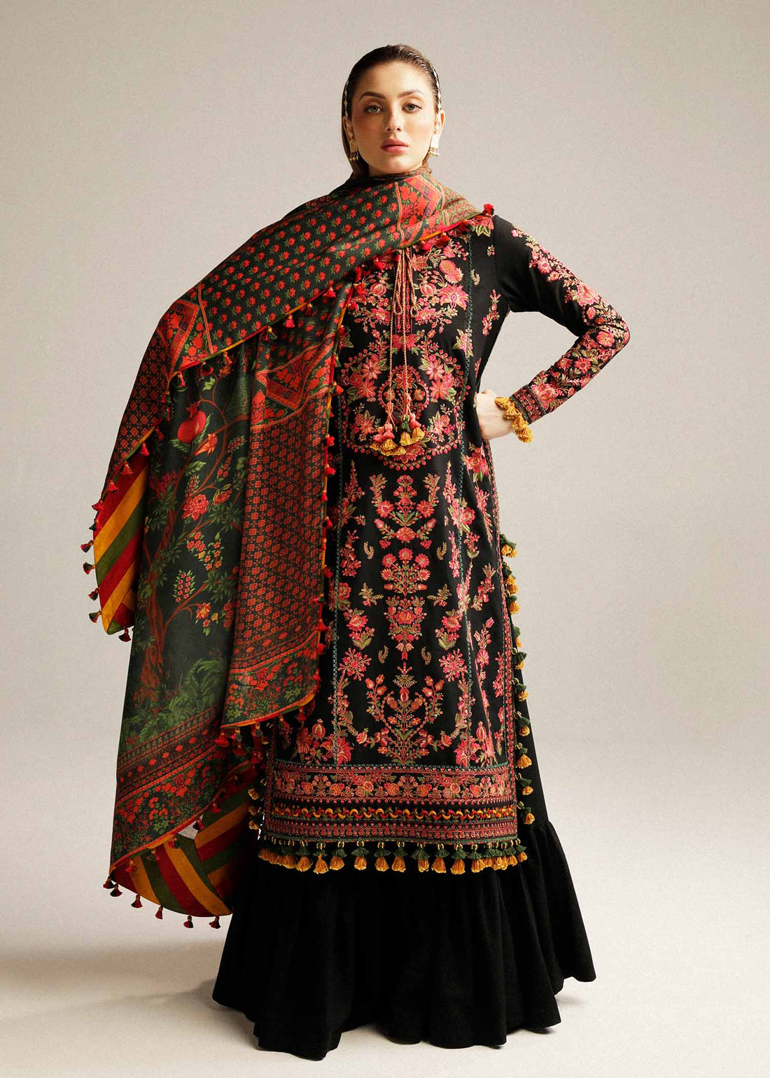 Hussain Rehar | Winter Shawl Khaddar 23 | Raat - House Of Hania