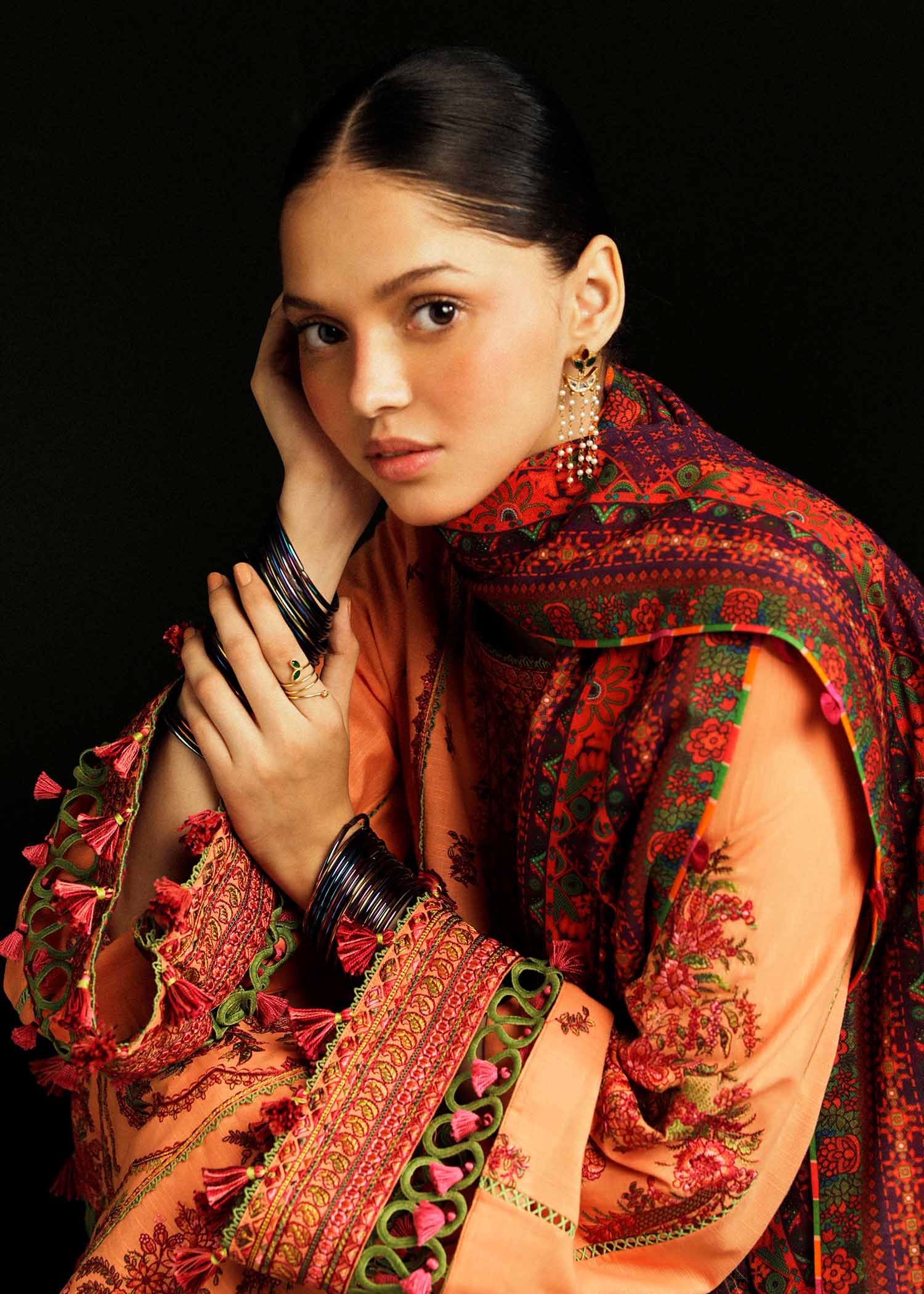 Hussain Rehar | Winter Shawl Khaddar 23 | Sunrise - House Of Hania