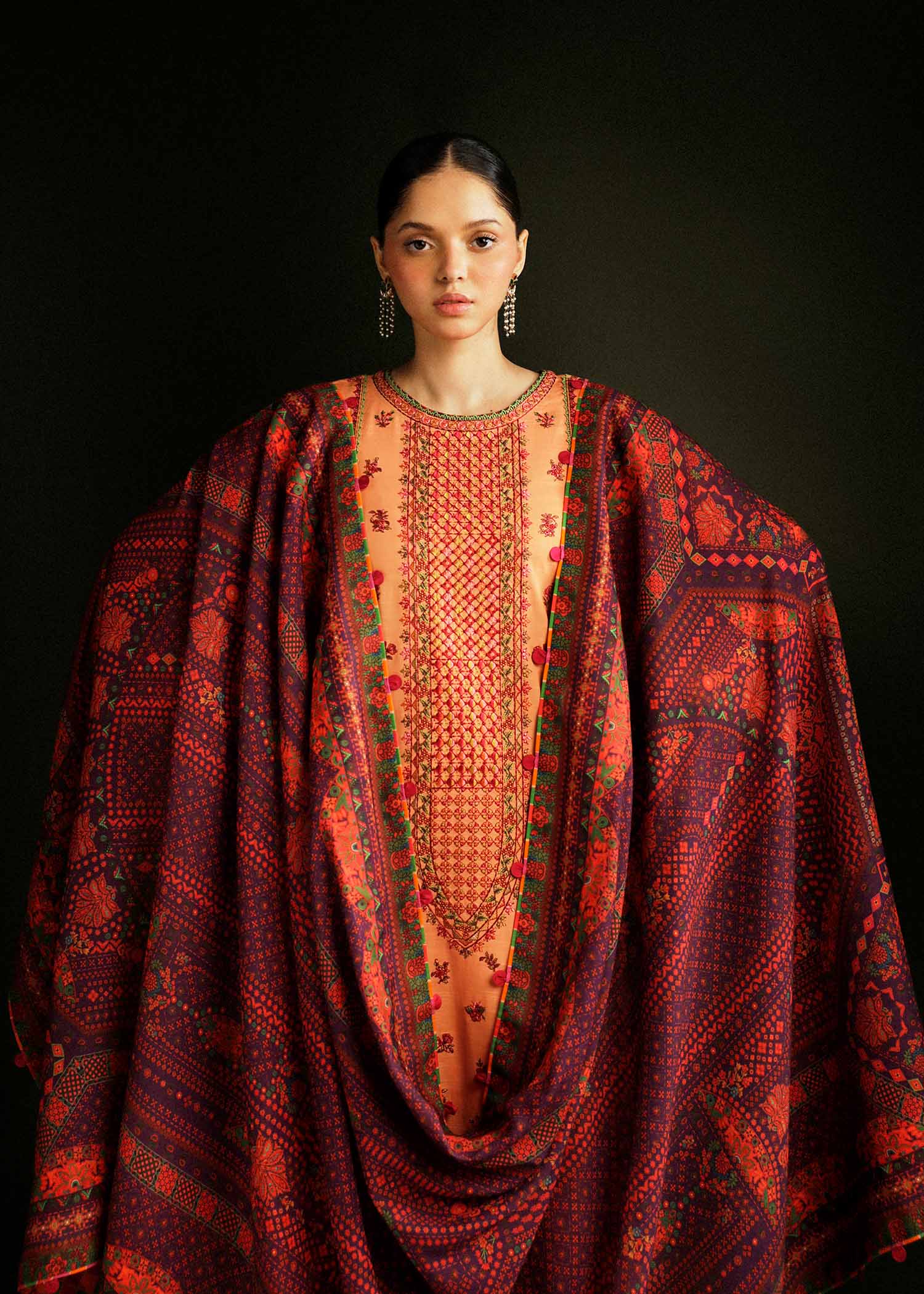 Hussain Rehar | Winter Shawl Khaddar 23 | Sunrise - House Of Hania