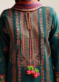 Hussain Rehar | Winter Shawl Khaddar 23 | Teal - House Of Hania