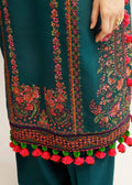 Hussain Rehar | Winter Shawl Khaddar 23 | Teal - House Of Hania