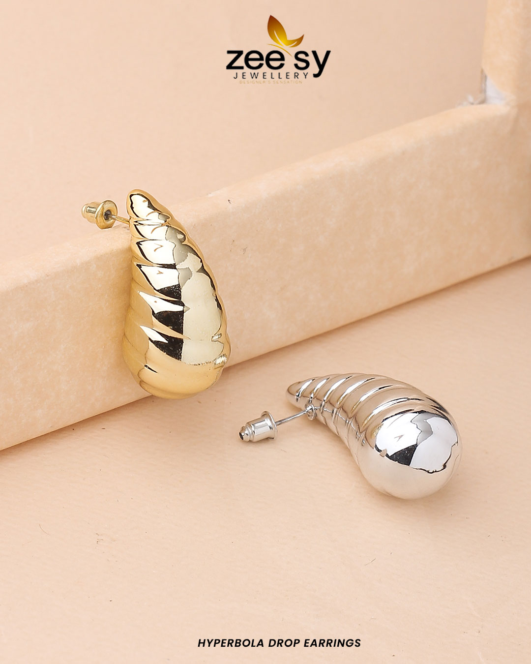 Hyperbola Drop Earrings - House Of Hania