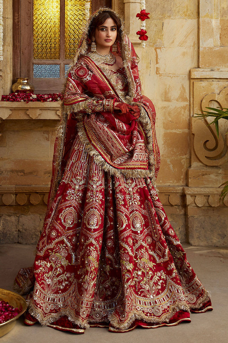 Mohsin Naveed Ranjha – MNR – MUKHI (BIA III) – ZWU23-20 – Sindoori Red - House Of Hania