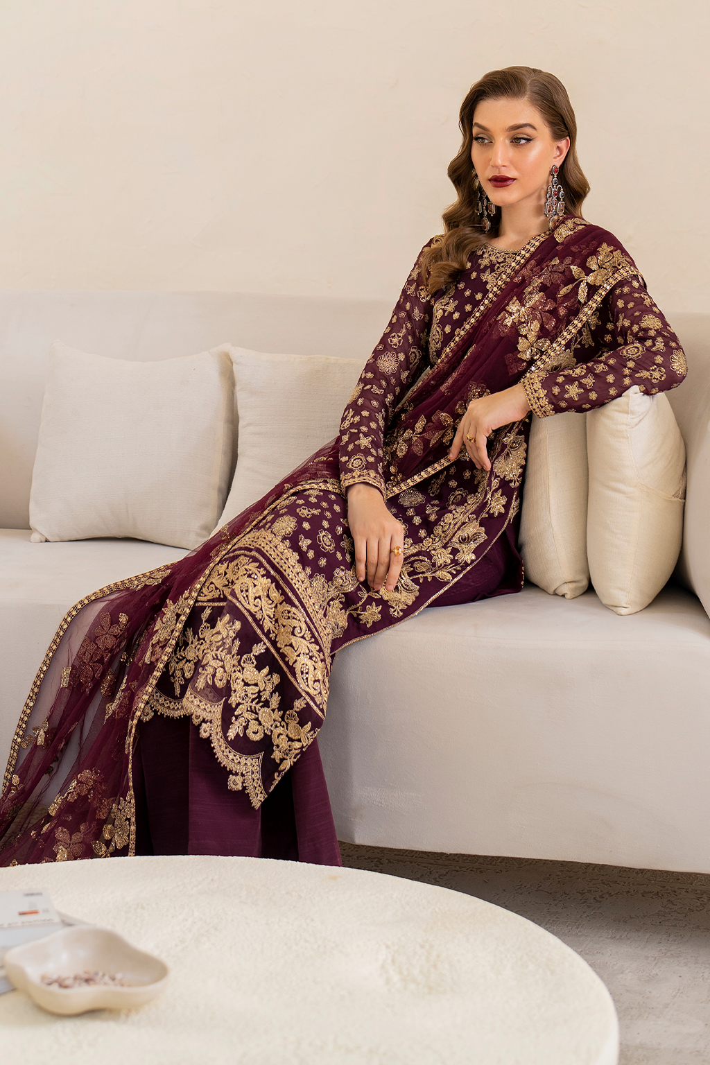 IZNIK Chinon Vol-02 Embroidered Chiffon 3Pc Suit CC-42 - House Of Hania