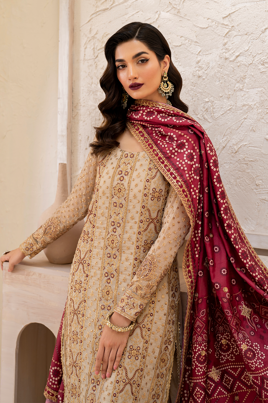 IZNIK Chinon Vol-02 Embroidered Chiffon 3Pc Suit CC-44 - House Of Hania