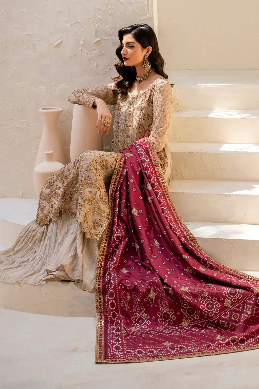 IZNIK Chinon Vol-02 Embroidered Chiffon 3Pc Suit CC-44 - House Of Hania