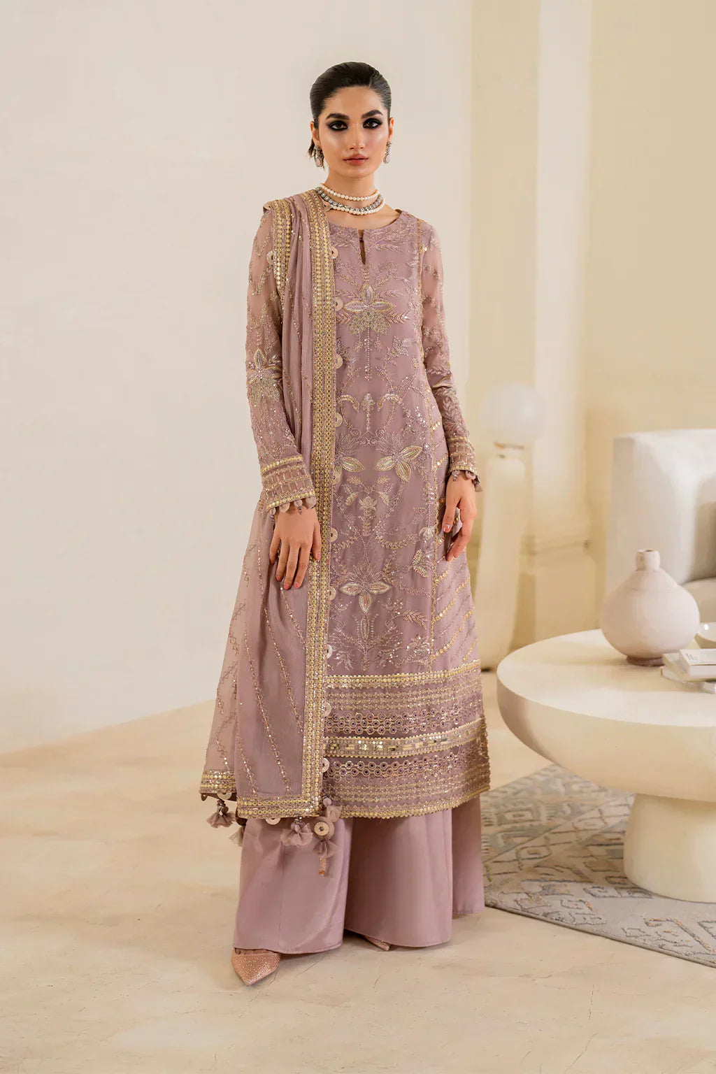 IZNIK Chinon Vol-02 Embroidered Chiffon 3Pc Suit CC-48 - House Of Hania