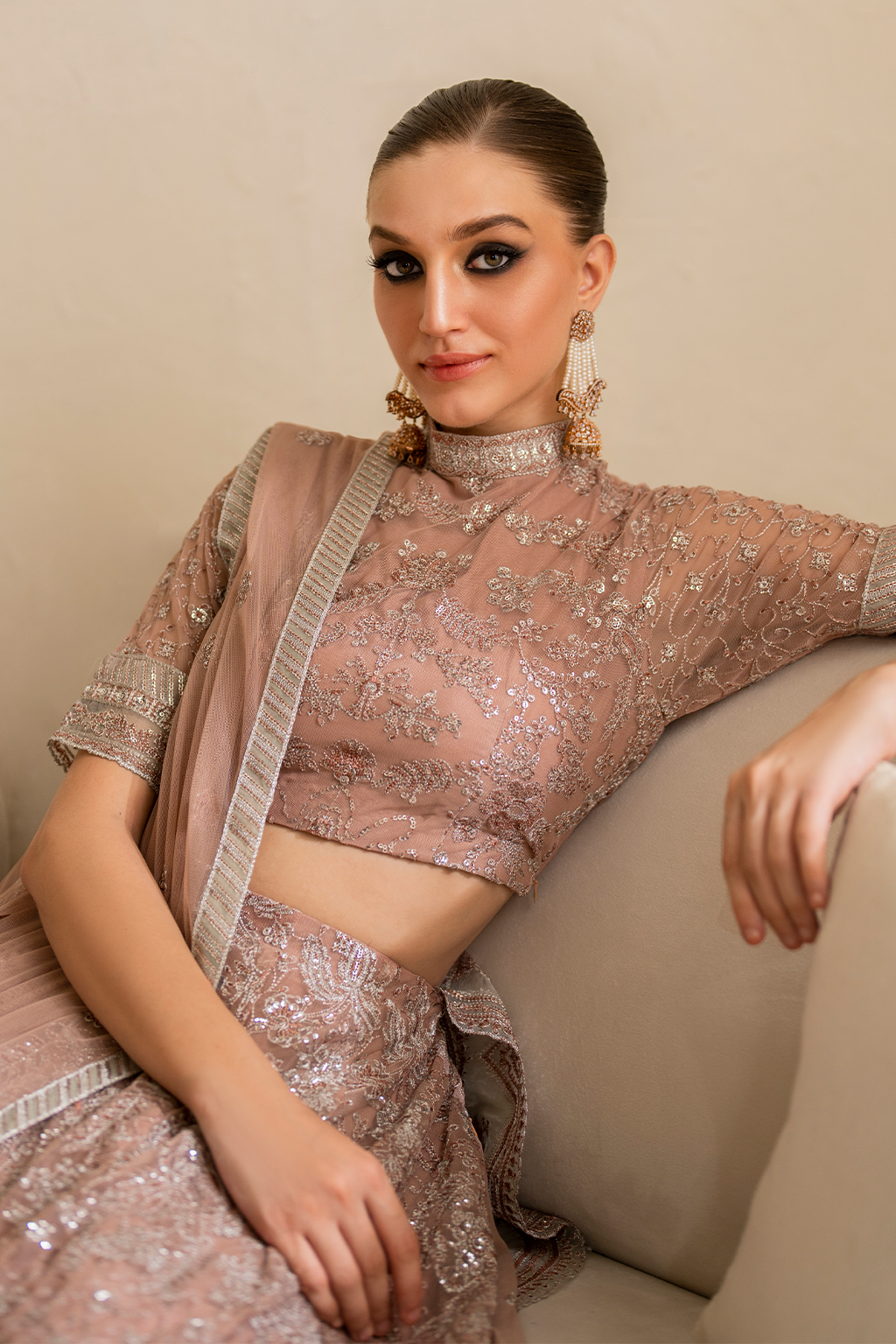 IZNIK Chinon Vol-02 Embroidered Net 3Pc Suit CC-43 - House Of Hania