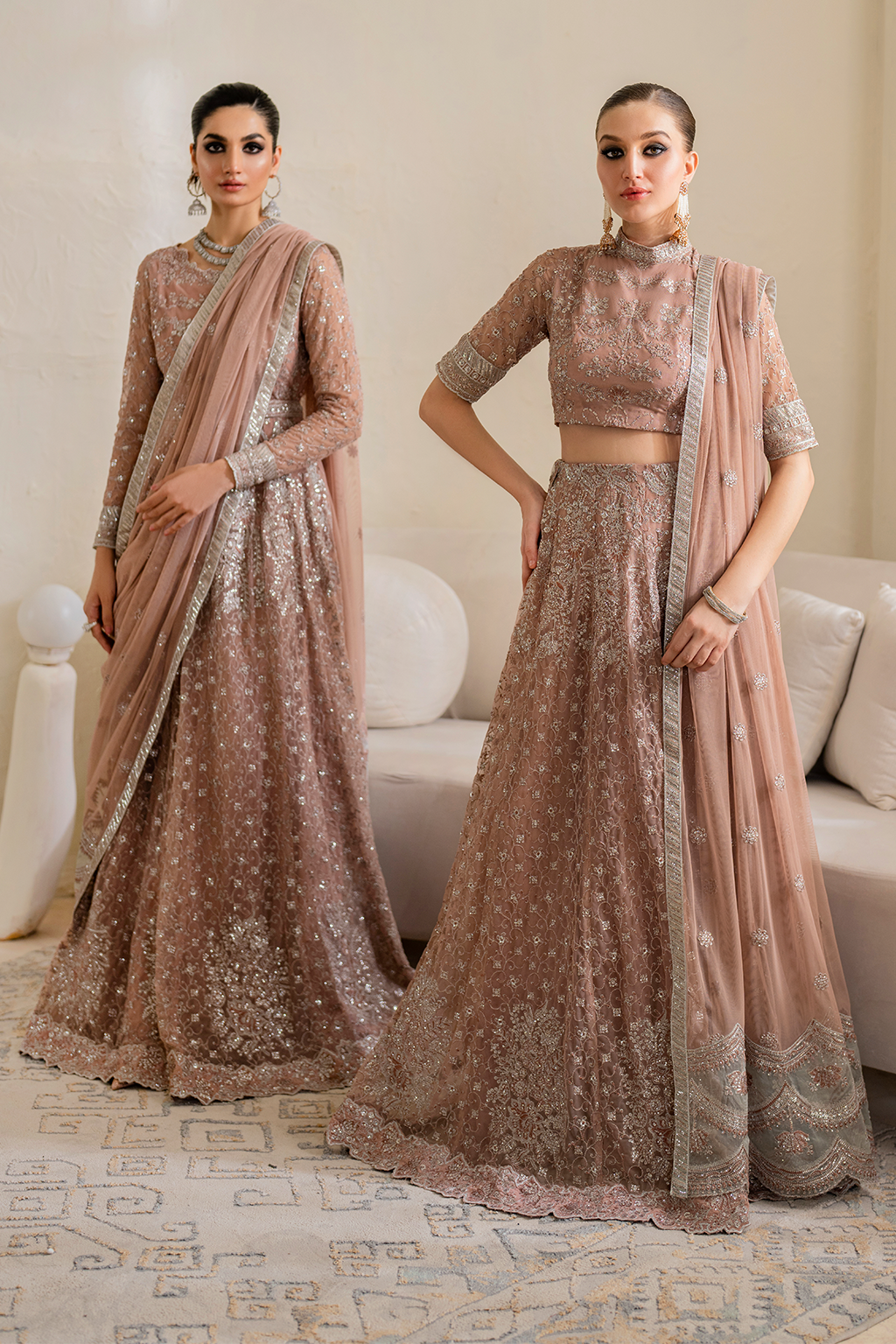 IZNIK Chinon Vol-02 Embroidered Net 3Pc Suit CC-43 - House Of Hania